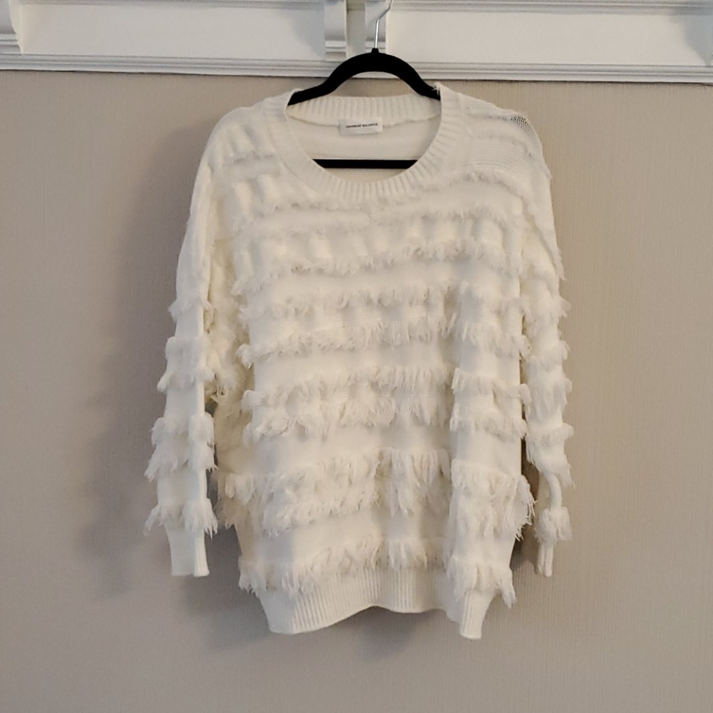 Goodnight Macaroon fringe sweater